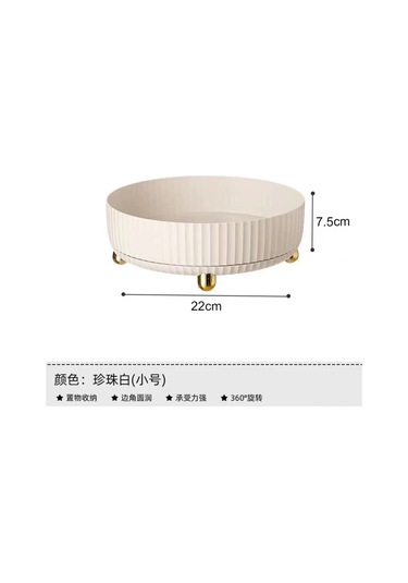 Maiyame Döner Organizatör: Kozmetik, Mutfak Ve Ofis İçin Çok Amaçlı Döner Tepsi Beyaz