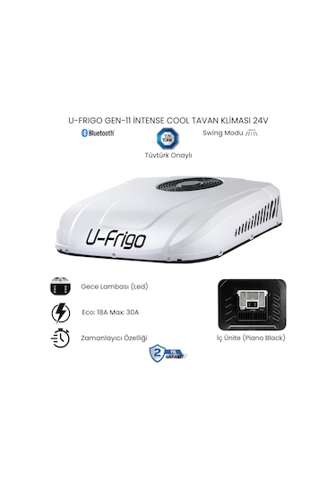 U-frigo Araç Tavan Park Kliması 24v 30 Amper Gen-11 İntense Cool Tır,kamyon,kamyonet,iş Makinesi