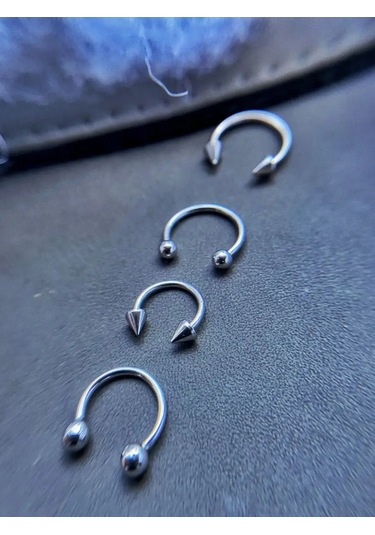 Hok's Love Daireli Piercing Seti 4 Parça 165853180 Gri