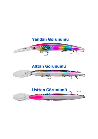 MSO Olta Balıkçılık Minnow 15cm 12gr Deep Rapala Yapay Yem