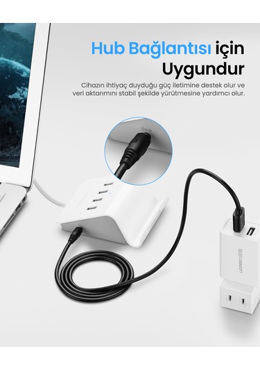 Ugreen Usb Dc 5v 3.5mm Güç Kablosu 1 Metre, 10376