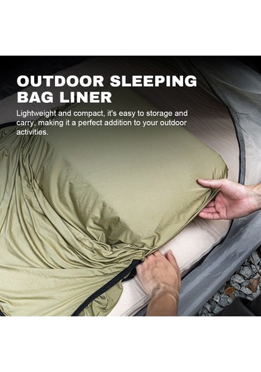 Pazly Yumuşak Nefes Alabilir Uyku Tulumu İçliği - Hafif Gri, Uzun Ömürlü, Taşınabilir Gri