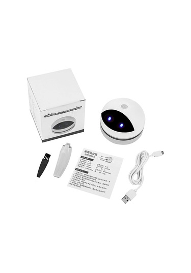 Teltree M19 Mini El Tipi Masaüstü Süpürge - Şarjlı, Taşınabilir - Gümüş Kırıntıları Temizleyici, Dahili Li-poly Batarya