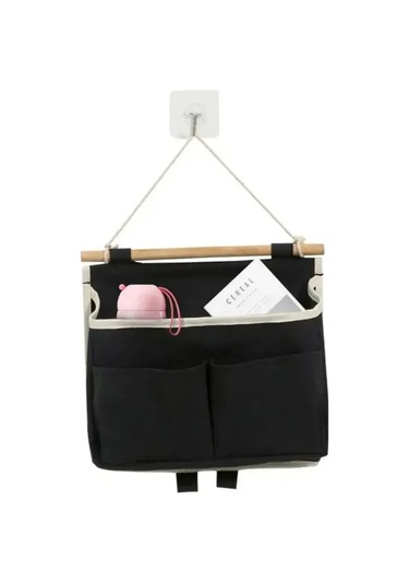 Xiyyadms Duvarlı Oxford Kumaş Organizer, 25x6x23 Cm Siyah, Kozmetik Ve Aksesuar Depolama, Ev Ve Banyo İçin Boşluk Tasarrufu