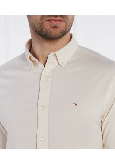 Tommy Hilfiger Erkek Regular Fit Pamuklu Gömlek Ekru