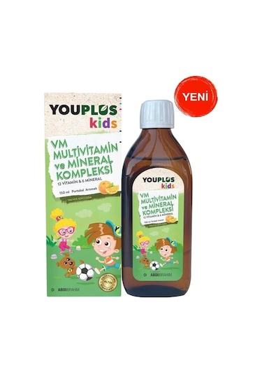 Youplus Kids VM Multivitamin ve Mineral Kompleksi 150 ML 86995145