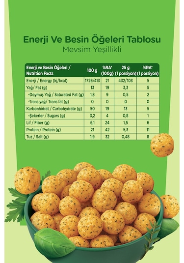 Nohut Cipsi - Mevsim Yeşillikleri 50 G X 3 Adet