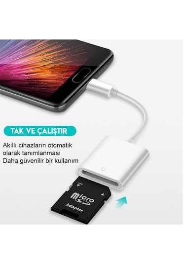 Usb Type C Sd Hafıza Kart Okuyucu Kamera Kart Okuyucu