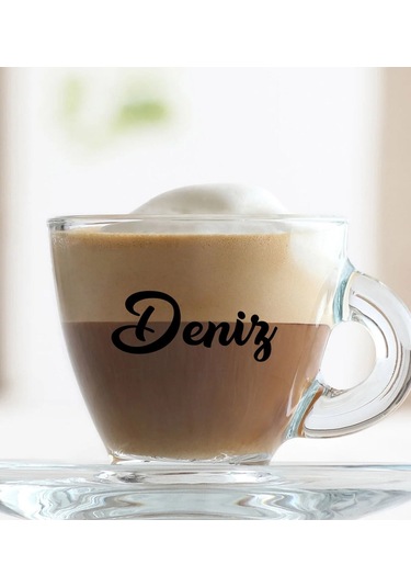 Bk Gift Kişiye Özel İsimli Dtf Cam Kahve Fincanı, Sevgiliye Hediye, Arkadaşa Hediye, Doğum Günü Hediyesi Kobitmeyencom30993 Bk Gift