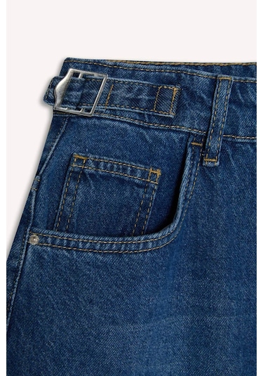 DeFacto Baggy Fit Yüksek Bel Uzun Jean Yıkamalı Pantolon E2156AX24WNNM34