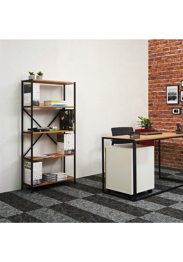 Agkyerkaplamaları Wrkspc Vidasız Kolay Kurulum 5 Raflı Kitaplık