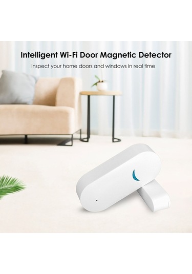 Novahub Alexa & Google Uyumlu Kapı Sensörü, Pilsiz, Beyaz Plastik, Kullanışlı Akıllı Kapı Dedektörü