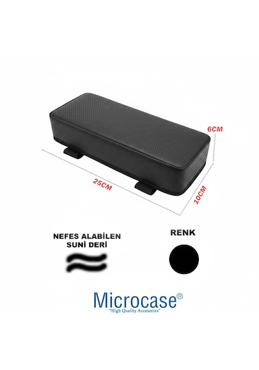 Microcase 3d Ortopedik Oto Araç Oyuncu Koltuk Kol Dayama Padi 2 Adet Al5401 Siyah