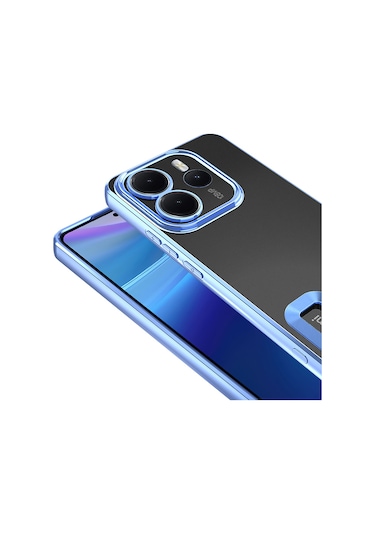 Ardemix Redmi Note 14 4g Kılıf Kamera Korumalı Logo Gösteren Omega Kapak - Gümüş Gümüş