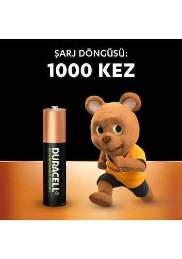 Şarj Edilebilir Aa 1300 Mah, 2'li + Duracell Şarj Edilebilir Aaa 750 Mah Pil, 2'li Paket