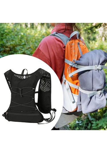 Suntek Kadın Koşu Yeleği Koşucu Sırt Çantası Hidrasyon Siyah