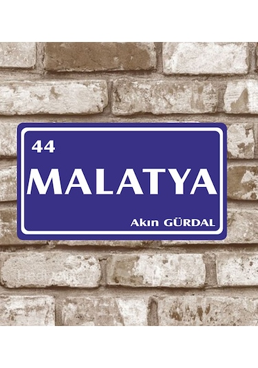 Kişiye Özel Metal Plaka Malatya 44 Retro Poster (29X15)