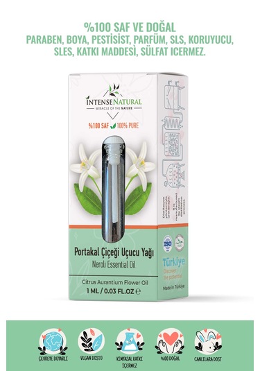 Intense Natural Portakal Çiçeği Uçucu Yağı 1 ML