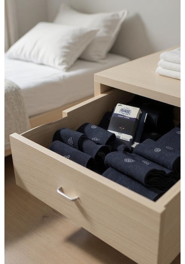 Erkek 12 Çift Günlük Sıkmayan Boğazlı Pamuklu Desenli Uzun Çorap Asorti