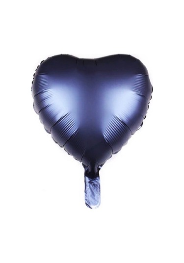 1 Adet 18 İnç 45 Cm Kalp Folyo Balon Lacivert Lacivert