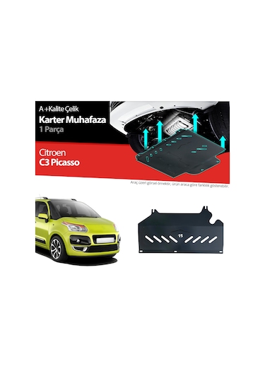 Citroen C3 Picasso Çelik Karter Muhafaza Koruma 2009 2010 2011 2012