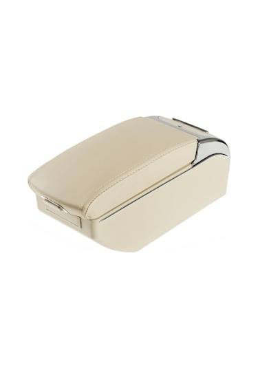 Oto Kolçak Sürgülü Ve Usb Şarj Girişli Tüm Araçlara Uyumlu Kol Dayama 7 Usb Girişli Kolçak Bej