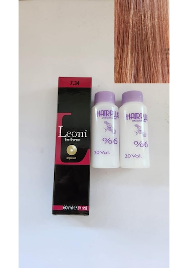 Leoni Profesyonel Saç Boyası 7.34 + Oksidan 2'li