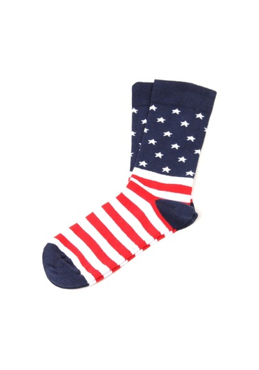 Desenli Erkek Çorap Lacivert 0301 Çok Renkli