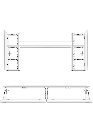 Decoraktiv Eko 7 Mdf Std Tv Ünitesi Tv Sehpası Pera - Siyah