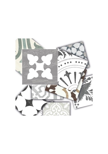 Tink Kendinden Yapışkanlı İngiliz Desenli Pvc Karo Kaplama 10x10 Cm 20'li Paket