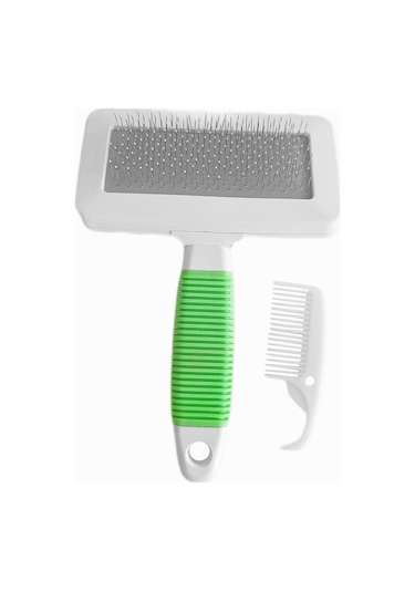 Markapet Temizleme Aparatlı Kedi Köpek Tarağı 7 Cm-14 Cm Small Yeşil