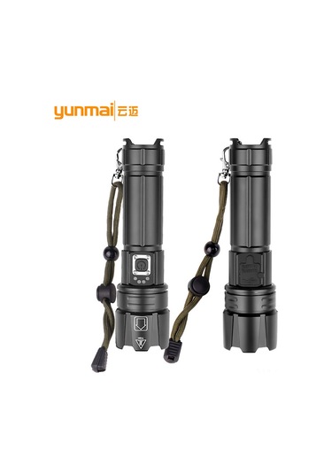 Sınır Ötesi P70 Zoom El Feneri Yükseltme Type-c Usb Şarj İle Çıkış Xhp70 Güçlü Işık P90 El Feneri 1476 Kısa Xhp70 Type-c Şarjı + 1 18650 Pil + Usb Kablosu Çok Renkli