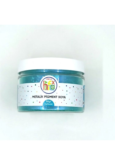 Epoksi Reçine Metalik Sedefli Pigment Toz Boya Turkuaz Renk 50 G