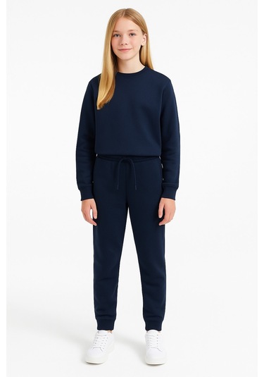 Beli Lastikli Çocuk Jogger Eşofman Altı - Alc Lacivert