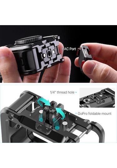 Ulanzi Oa-14 Djı Osmo Action 3 Metal Cage Çerçeve