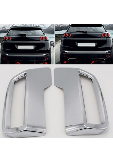 Peugeot 3008 Egzoz Çerçevesi Kromu Komple Nikelajı 2016 Sonrası