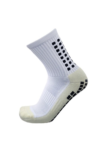 Geeroyoo Futbol Basketbol Çorapları: Orta Boy, Punto Lastik Kayma Engeli, Kare Fırça Tabaka, Kalın Havlu Tabanlı, Sarı Çok Renkli