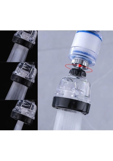 Tortu Klor Pas Arıtıcı Pamuk Filtreli 3 Fonksiyon Musluk Başlığı