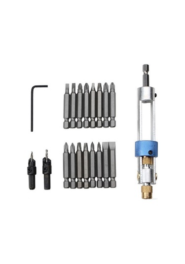 Sointeresting 20 Parçalı Yüksek Hızlı Çelik Uç Seti Toplu Kafa Kombinasyon Seti Rüzgar Toplu Çift Amaçlı Tornavida