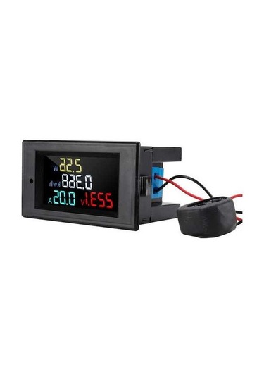 Besthome1 80-300v Ac Renkli Lcd Ekranlı Dijital Voltmetre Ampermetre, 100a Ct Trafosu İle Güç Ve Enerji Ölçümü