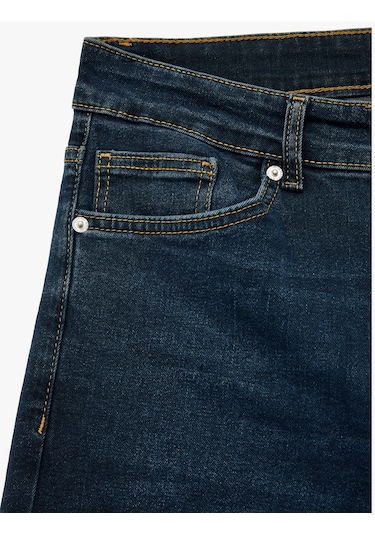 Koton Pamuklu Normal Bel Slim Fit Jean Pantolon - Brad Jean İndigo Stone 6wam40035nd İndigo - Taş