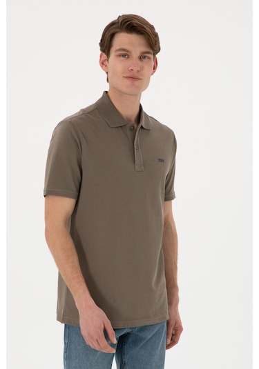 U.S. Polo Assn. Erkek Regular Fit Polo Yaka Vizon Basic Tişört 50306007-VR052 U.S. Polo Assn. Erkek Regular Fit Polo Yaka Vizon Basic Tişört 50306007-VR052
