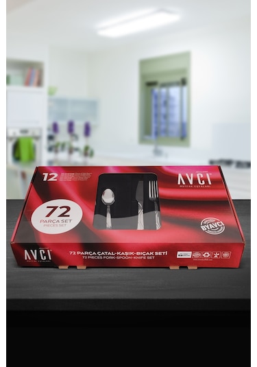 Ay Işığı 72 Parça Çatal Kaşık Bıçak Takımı Gümüş