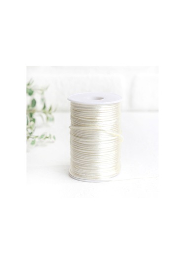 Krem floş ip (sıçan kuyruğu), 2 mm  5 metre Krem