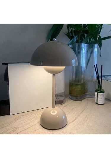 Neoglint Modern Masa Lambası Taşınabilir Led Masa Lambası Gri