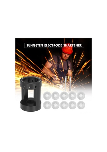 Maiyame Tıg Kaynak Tungsten Elektrot Bileme Makinesi - 10 Elmas Taşlı, 2 Mandrenli, Taşıma Çantası