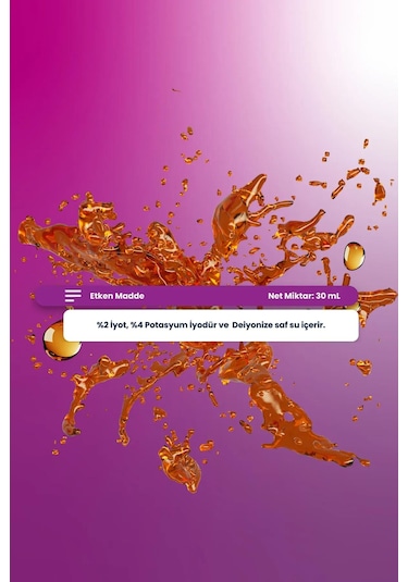 Raw Material Lugol Çözeltisi %2'lik 30 Ml 2 Adet
