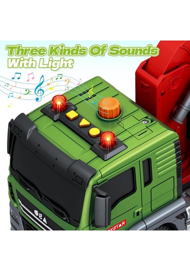 1:12 Sürtmeli Sesli Işıklı Fonksiyonel Oyuncak Kütük Taşıyıcı Kamyon