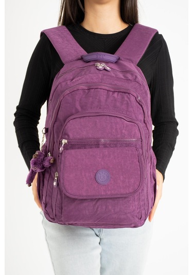 Ultra Hafif Çok Cepli Su Geçirmez Sırt Çantası Mor Model:571-2a - Mor