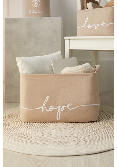 Ocean Home Textile Bej Renk Hope Sepet 42 x 31 x 25 cm